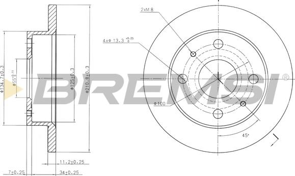 Bremsi CD7302S - Bremžu diski ps1.lv