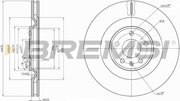 Bremsi CD7327V - Bremžu diski ps1.lv