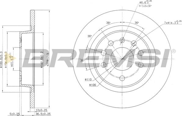 Bremsi CD7288S - Bremžu diski ps1.lv