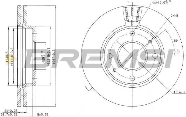 Bremsi CD7270V - Bremžu diski ps1.lv