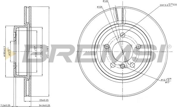 Bremsi CD7271V - Bremžu diski ps1.lv