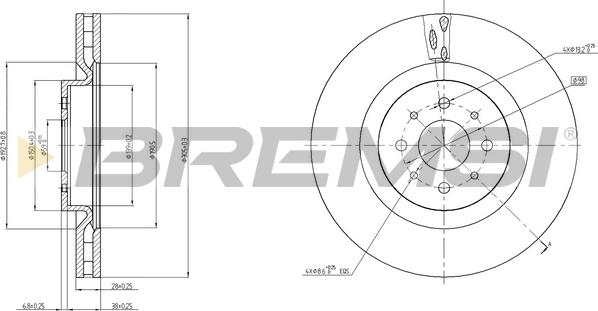 Bremsi CD7742V - Bremžu diski ps1.lv