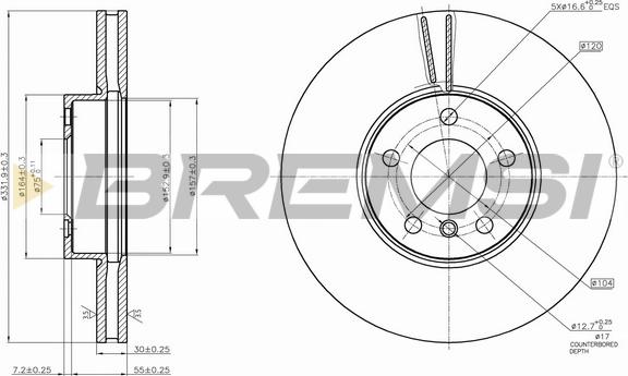 Bremsi CD7714V - Bremžu diski ps1.lv