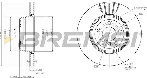 Bremsi CD7716V - Bremžu diski ps1.lv