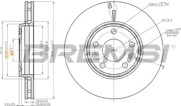 Bremsi CD7726V - Bremžu diski ps1.lv