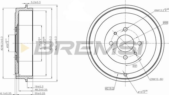 Bremsi CR5267 - Bremžu trumulis ps1.lv