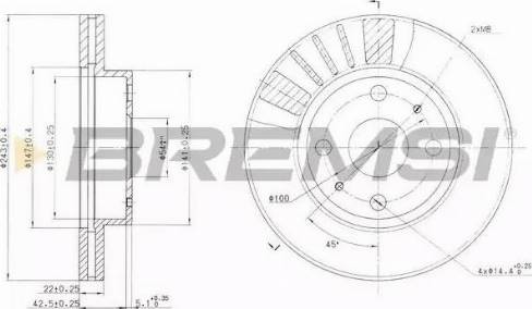 Bremsi DBA405V - Bremžu diski ps1.lv