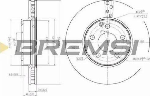 Bremsi DBB252V - Bremžu diski ps1.lv