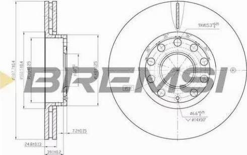 Bremsi DBB706V - Bremžu diski ps1.lv