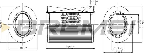 Bremsi FA0526 - Gaisa filtrs ps1.lv