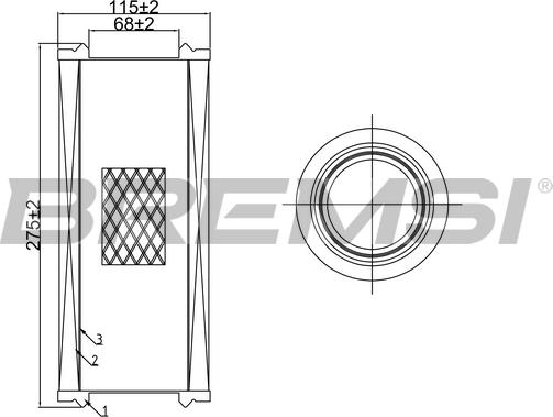 Bremsi FA0643 - Gaisa filtrs ps1.lv