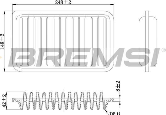 Bremsi FA0602 - Gaisa filtrs ps1.lv