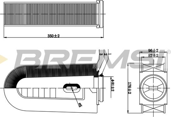 Bremsi FA0631 - Gaisa filtrs ps1.lv