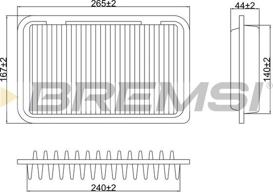 Bremsi FA0629 - Gaisa filtrs ps1.lv