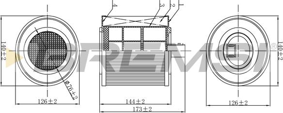 Bremsi FA0624 - Gaisa filtrs ps1.lv