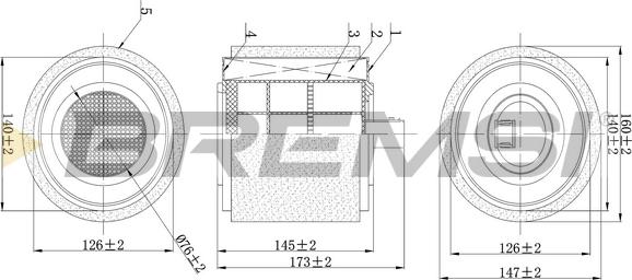 Bremsi FA0625 - Gaisa filtrs ps1.lv