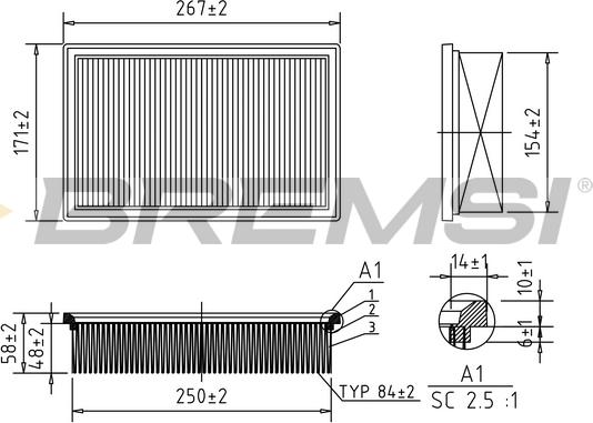 Bremsi FA0130 - Gaisa filtrs ps1.lv