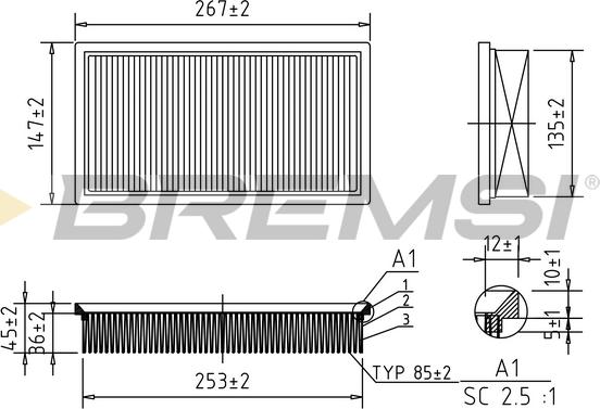 Bremsi FA0127 - Gaisa filtrs ps1.lv