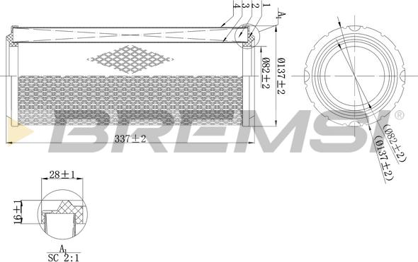 Bremsi FA1996 - Gaisa filtrs ps1.lv