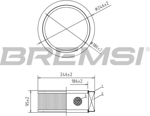 Bremsi FA1586 - Gaisa filtrs ps1.lv