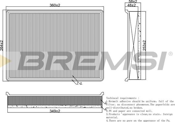 Bremsi FA1574 - Gaisa filtrs ps1.lv