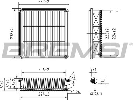 Bremsi FA1575 - Gaisa filtrs ps1.lv