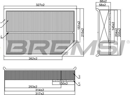 Bremsi FA1699 - Gaisa filtrs ps1.lv