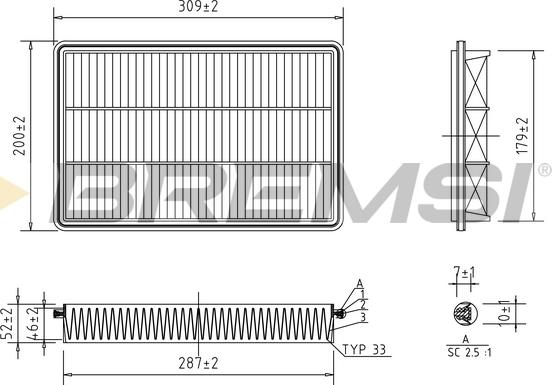 Bremsi FA1684 - Gaisa filtrs ps1.lv