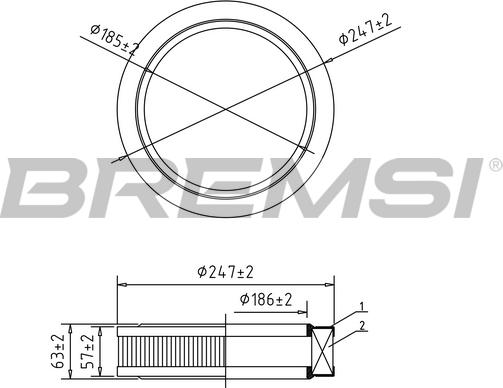 Bremsi FA1631 - Gaisa filtrs ps1.lv