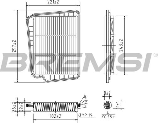 Bremsi FA1621 - Gaisa filtrs ps1.lv