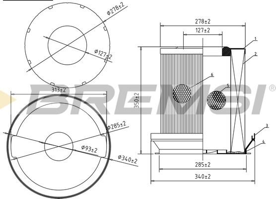 Bremsi FA1623 - Gaisa filtrs ps1.lv