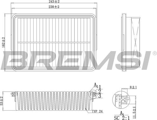 Bremsi FA1092 - Gaisa filtrs ps1.lv