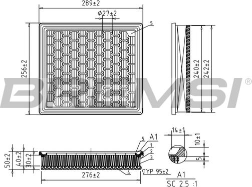 Bremsi FA1044 - Gaisa filtrs ps1.lv