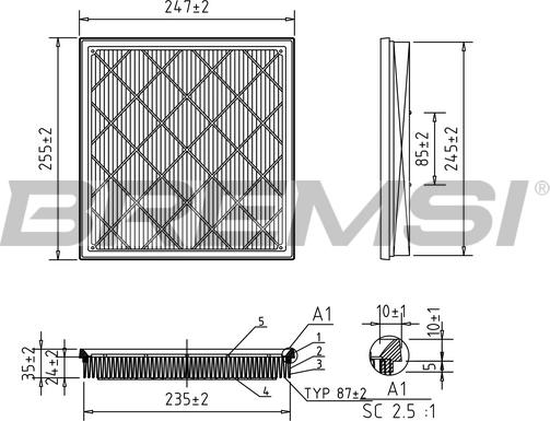 Bremsi FA1048 - Gaisa filtrs ps1.lv