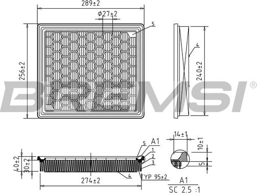 Bremsi FA1043 - Gaisa filtrs ps1.lv