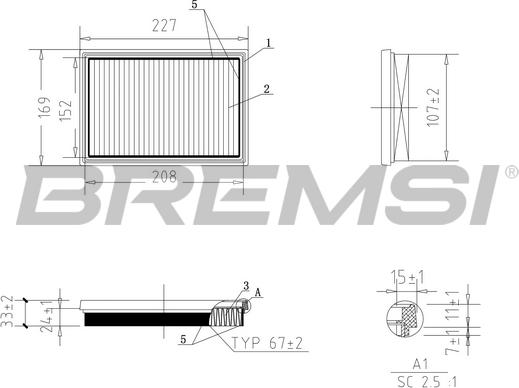 Bremsi FA1058 - Gaisa filtrs ps1.lv