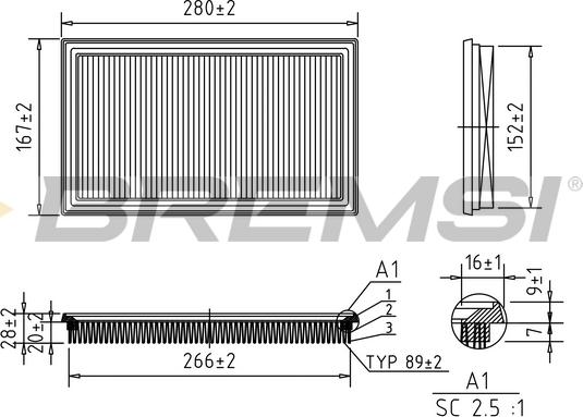 Bremsi FA1062 - Gaisa filtrs ps1.lv