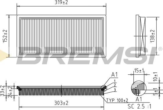 Bremsi FA1031 - Gaisa filtrs ps1.lv