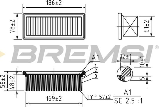 Bremsi FA1155 - Gaisa filtrs ps1.lv