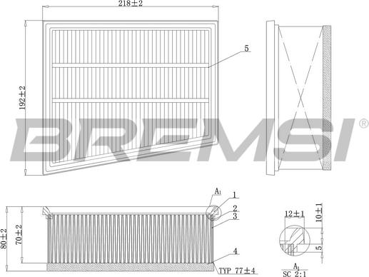 Bremsi FA1166 - Gaisa filtrs ps1.lv