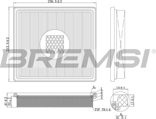 Bremsi FA1163 - Gaisa filtrs ps1.lv