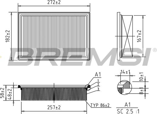 Bremsi FA1134 - Gaisa filtrs ps1.lv