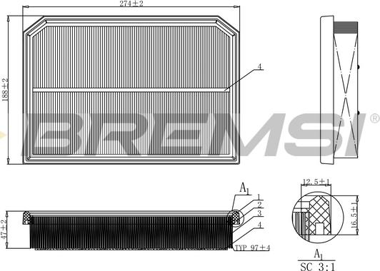 Bremsi FA1132 - Gaisa filtrs ps1.lv