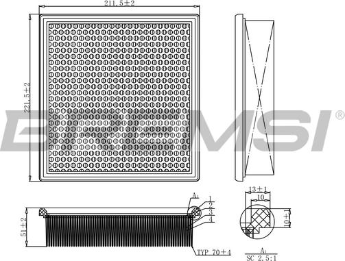 Bremsi FA1171 - Gaisa filtrs ps1.lv