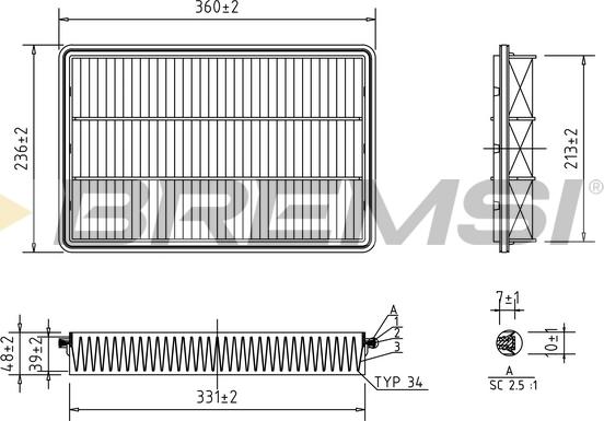 Bremsi FA1390 - Gaisa filtrs ps1.lv