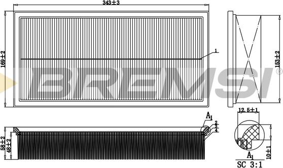 Bremsi FA1354 - Gaisa filtrs ps1.lv