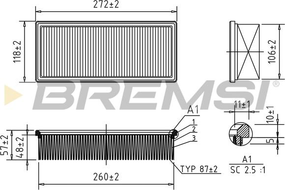 Bremsi FA1353 - Gaisa filtrs ps1.lv