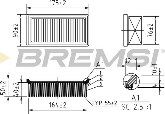 Bremsi FA1388 - Gaisa filtrs ps1.lv