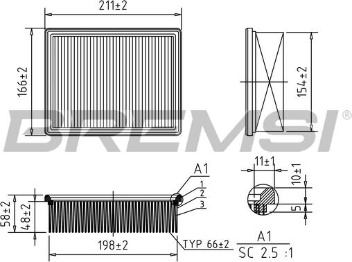 Bremsi FA1249 - Gaisa filtrs ps1.lv