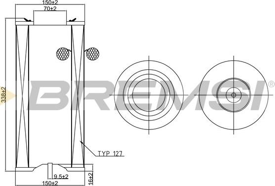 Bremsi FA1256 - Gaisa filtrs ps1.lv